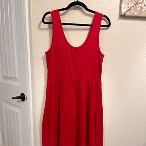 Casual red dress